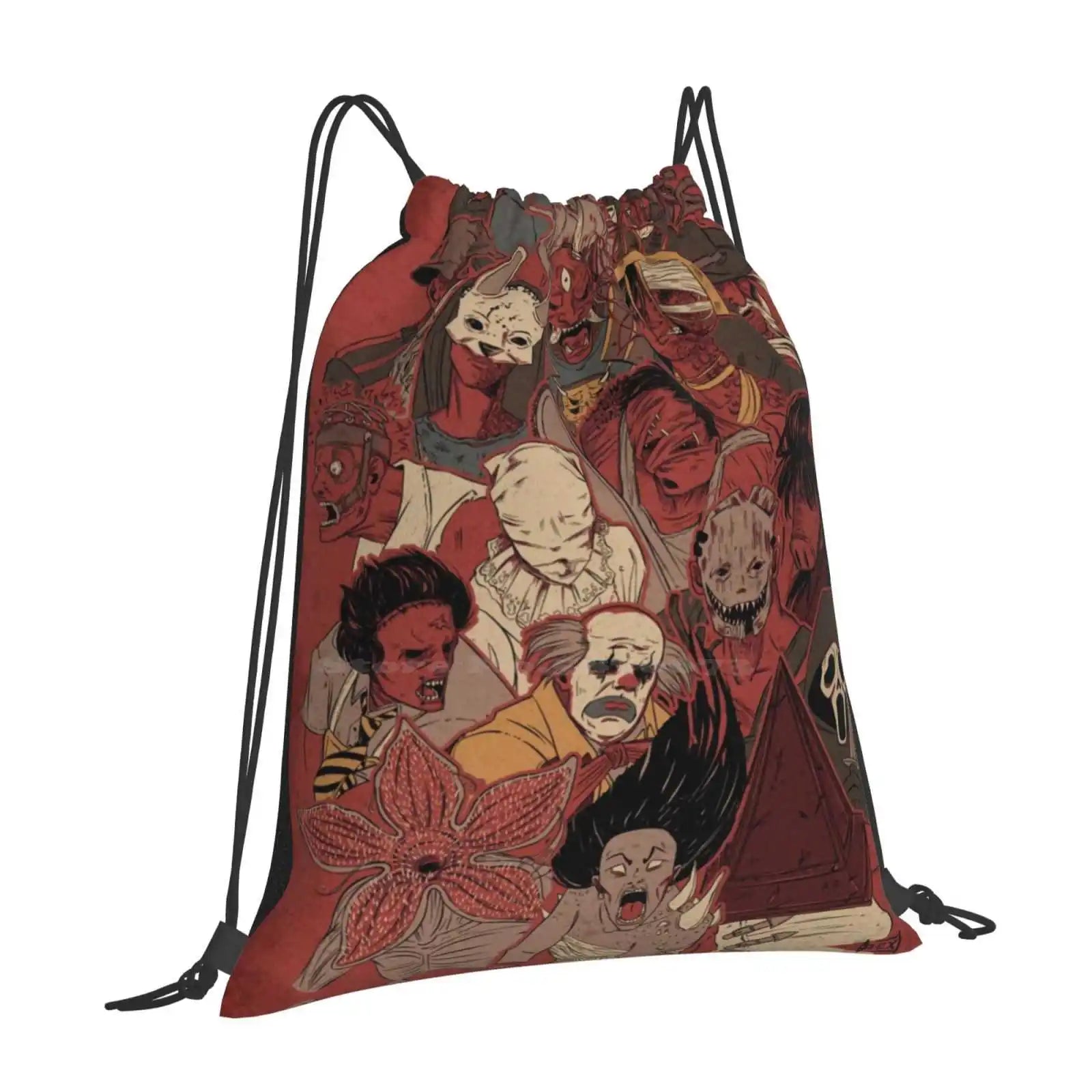 Killers Of The Fog Backpack Dbd Killers Red Huntress Wraith Trapper Spirit Doctor Hag Deathslinger Drawstring Bag OneSize