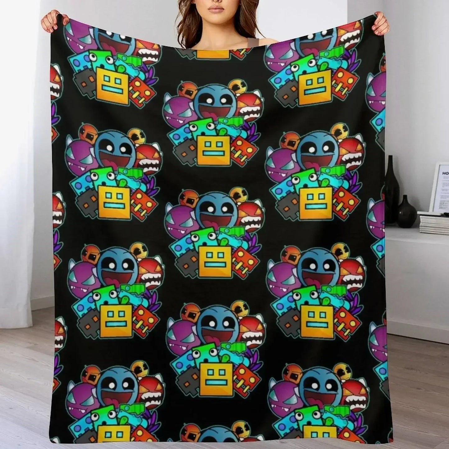 Geometry Dash Throw Blanket