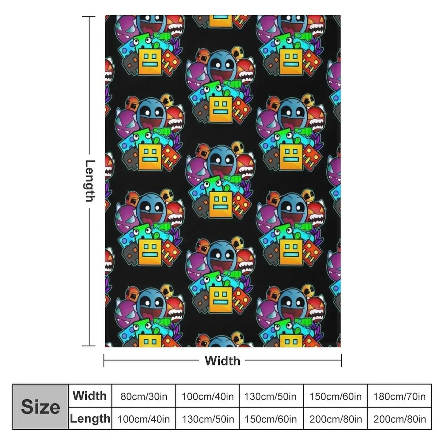 Geometry Dash Throw Blanket