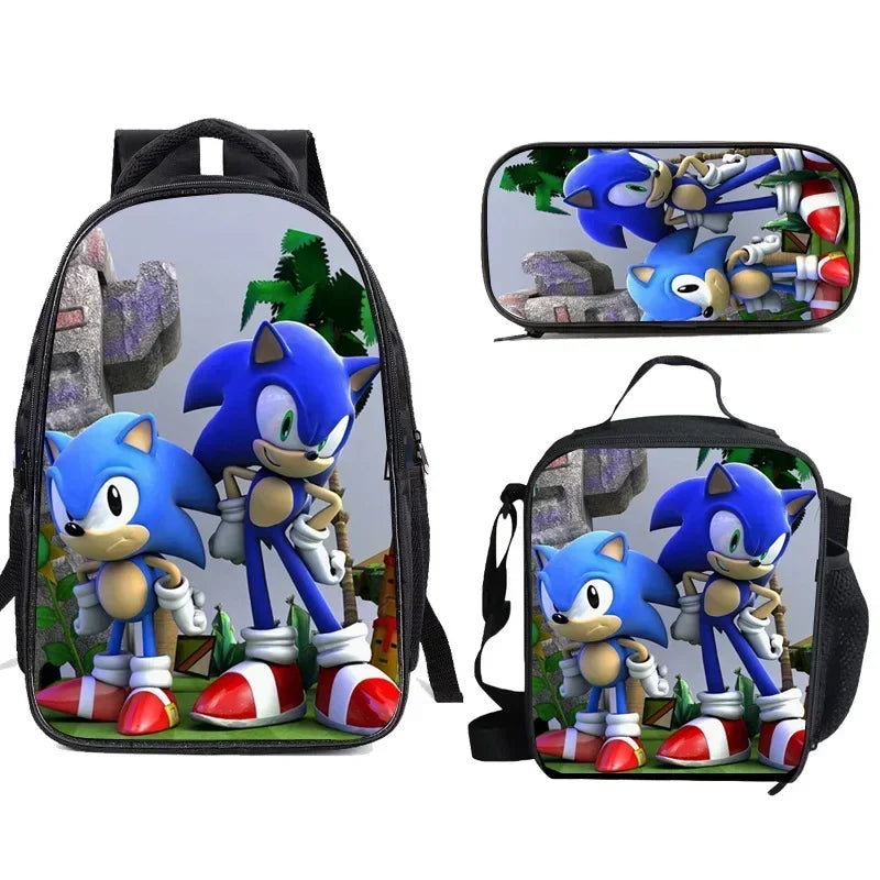 Sonic the Hedgehog 3 Piece Backpack Set 12