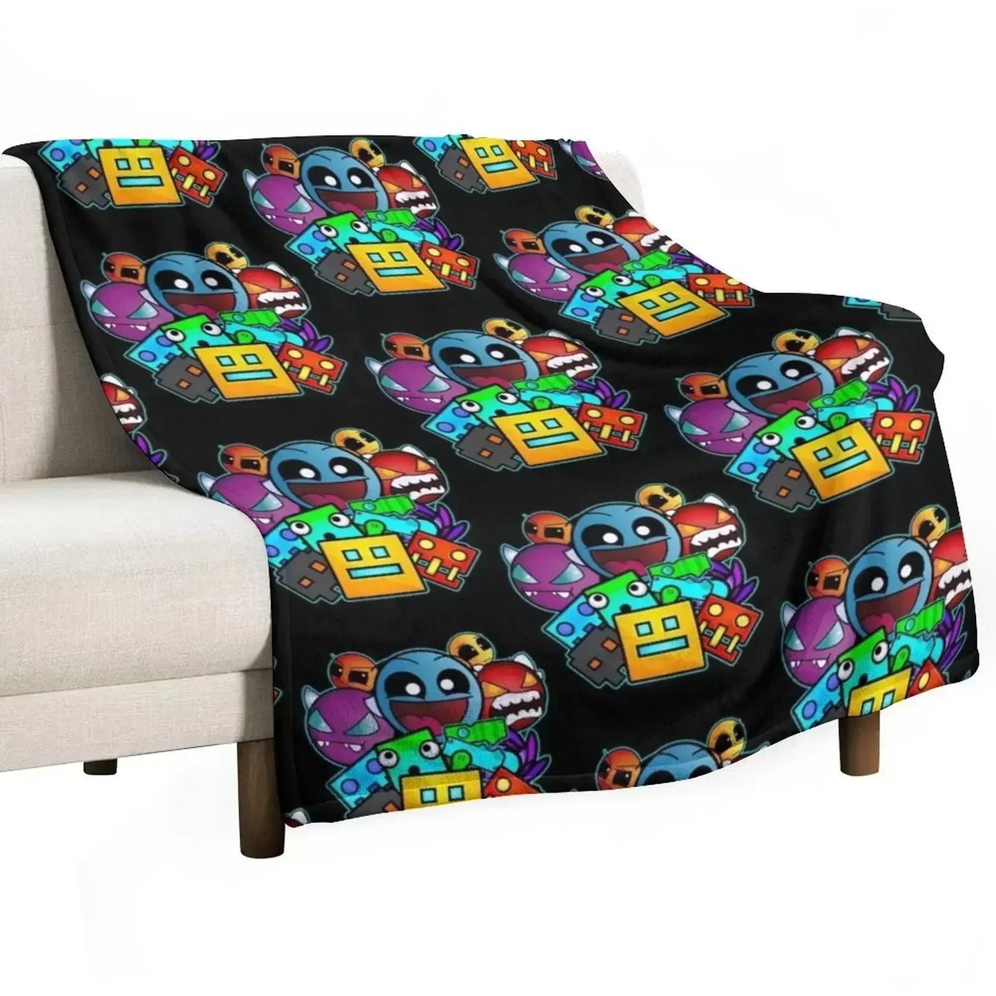 Geometry Dash Throw Blanket