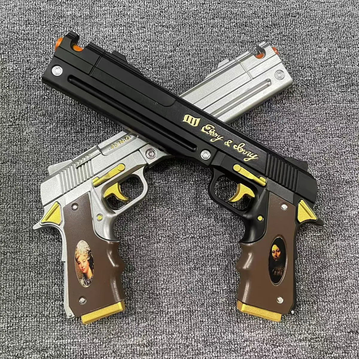 Accesorios de cosplay de Dante de Devil May Cry – Réplicas de las pistolas Ebony & Ivory (DMC4)