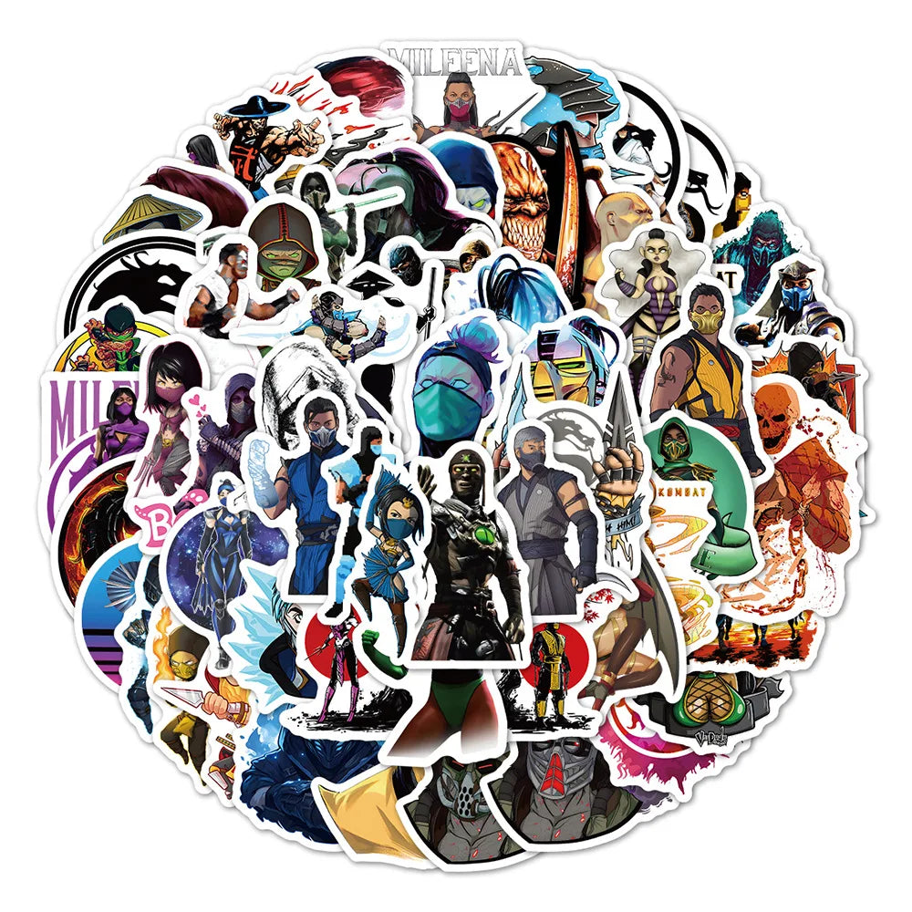 Mortal Kombat Stickers – Waterproof Vinyl Decals | Gamer Sticker Pack 10-60PCS Paper products