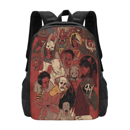 Killers Of The Fog Backpack Dbd Killers Red Huntress Wraith Trapper Spirit Doctor Hag Deathslinger Backpack-Black OneSize