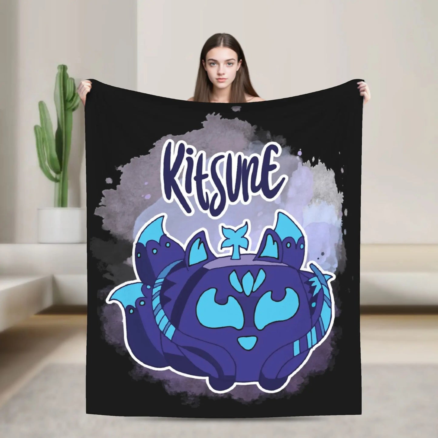 Blox Fruits Character Throw Blanket - Soft Fuzzy Gaming Blanket for Kids and Fans