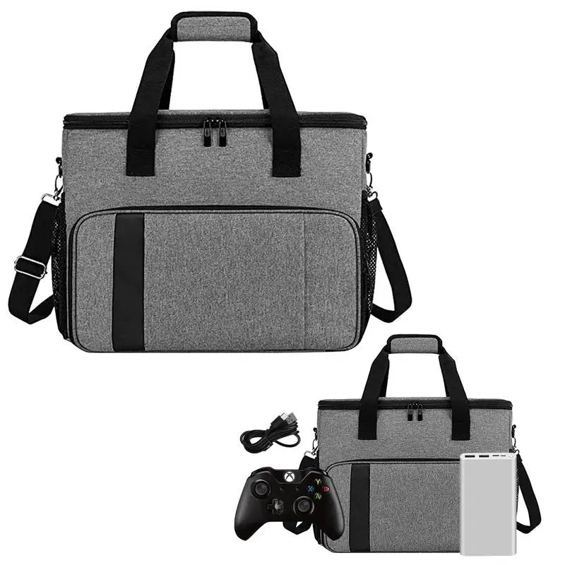 Travel Carrying Case for PS5 Controller: Game Console Bag with Hard Shell Protection, Storage Backpack, Handbag Design, and Multiple Pockets