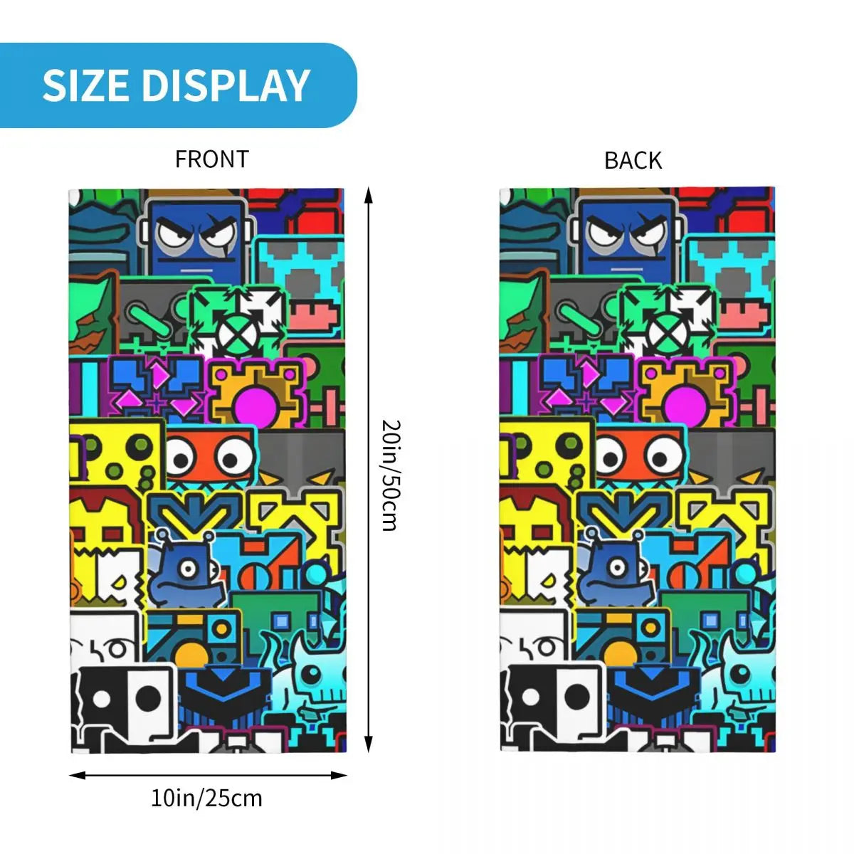 Geometry Dash Face Mask Neck Gaiter