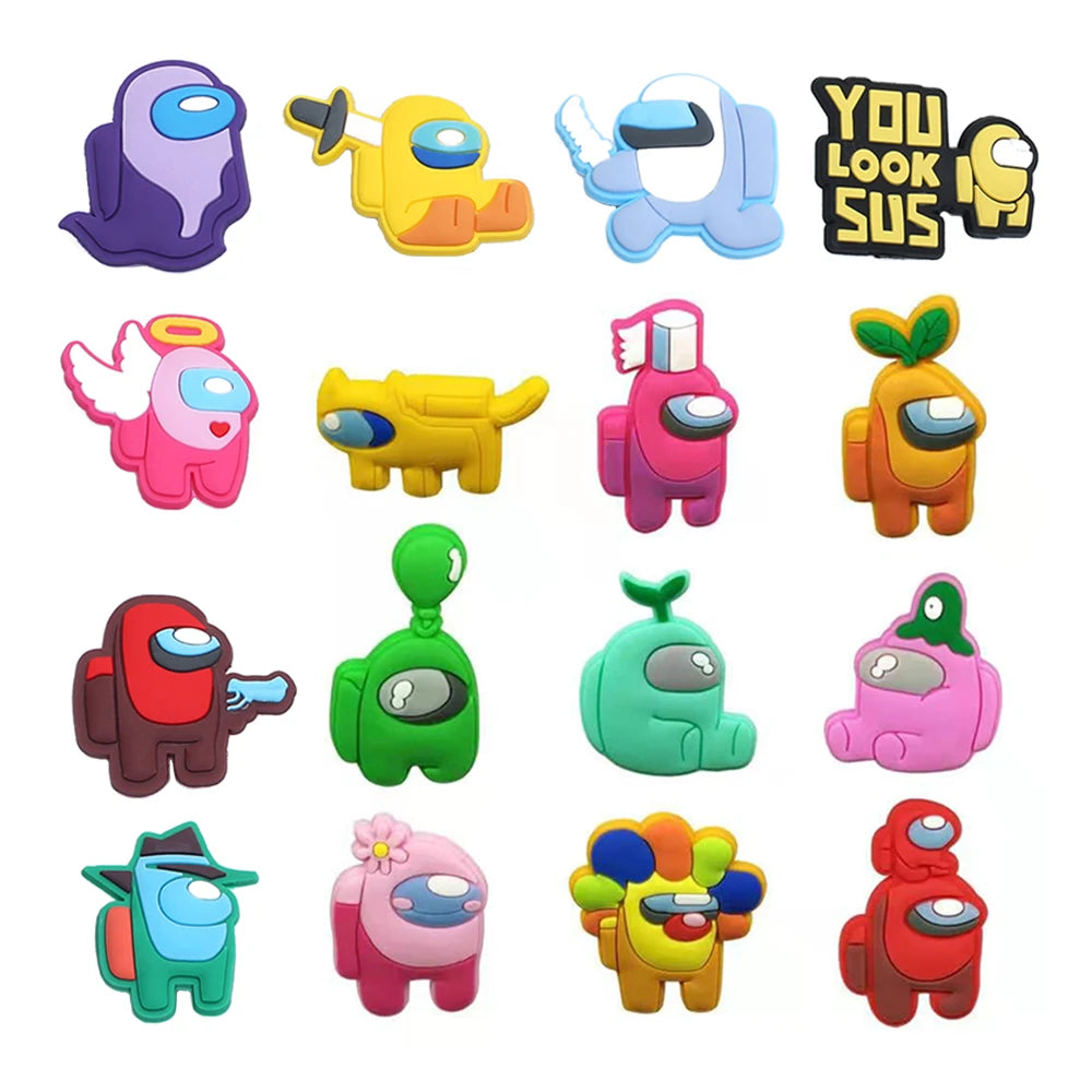 Game Cartoon Shoe Charms - PVC Clog Accessories for Kids, Parties, and Gifts