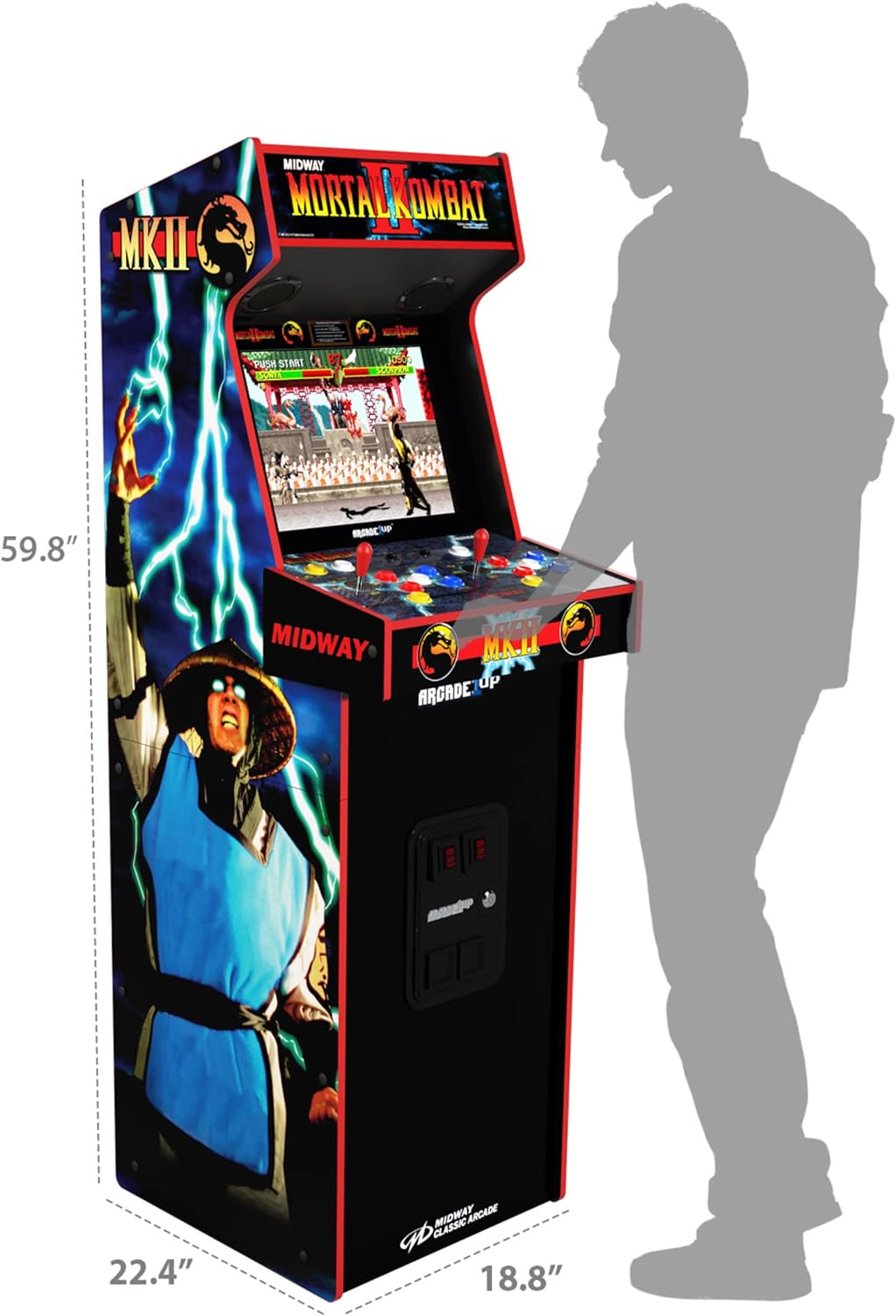 Arcade1Up Mortal Kombat II Deluxe Arcade Machine - Gapo Goods -