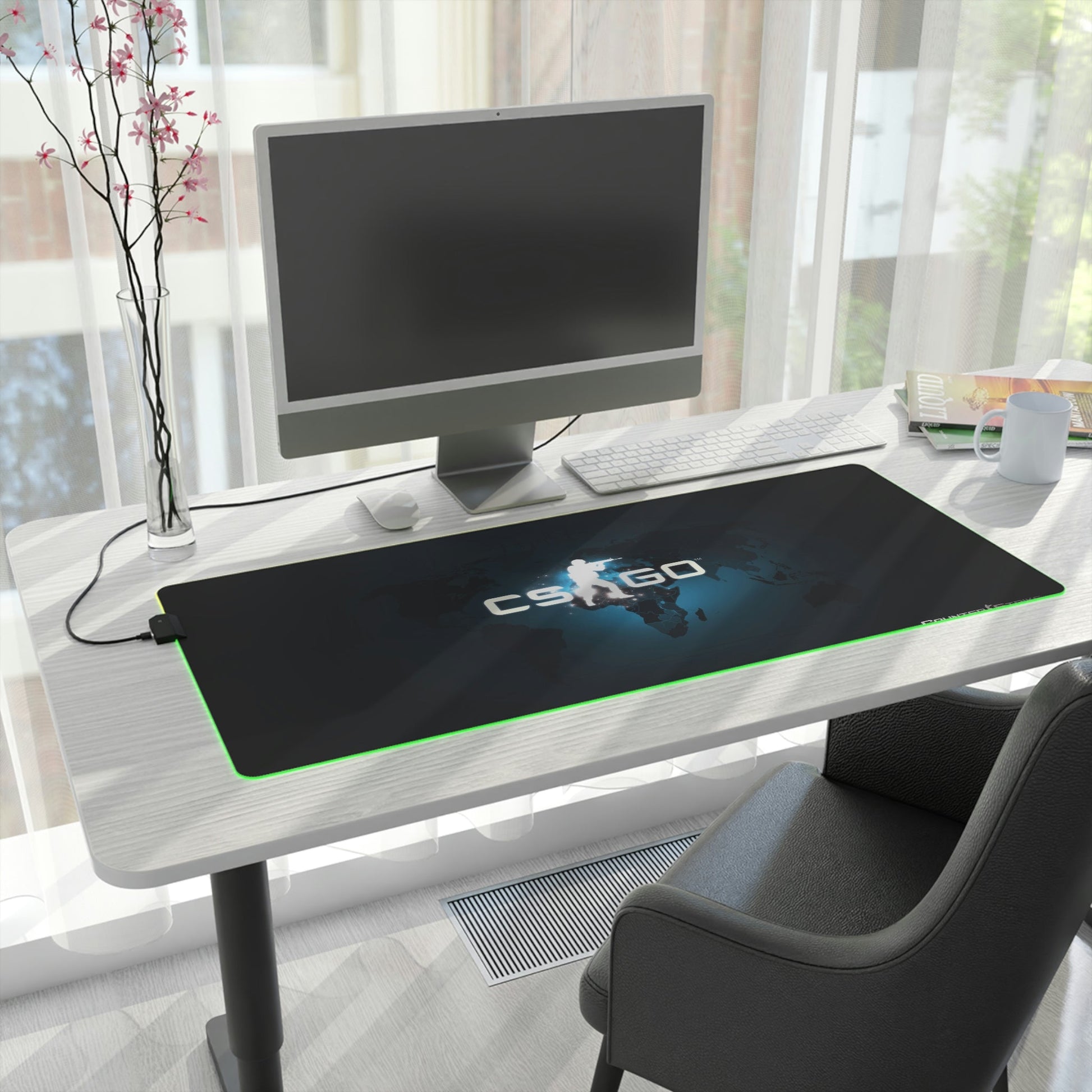 LED Gaming Desk Pad - Aurora Glide RGB Desk Mat with Precision Mouse Tracking
