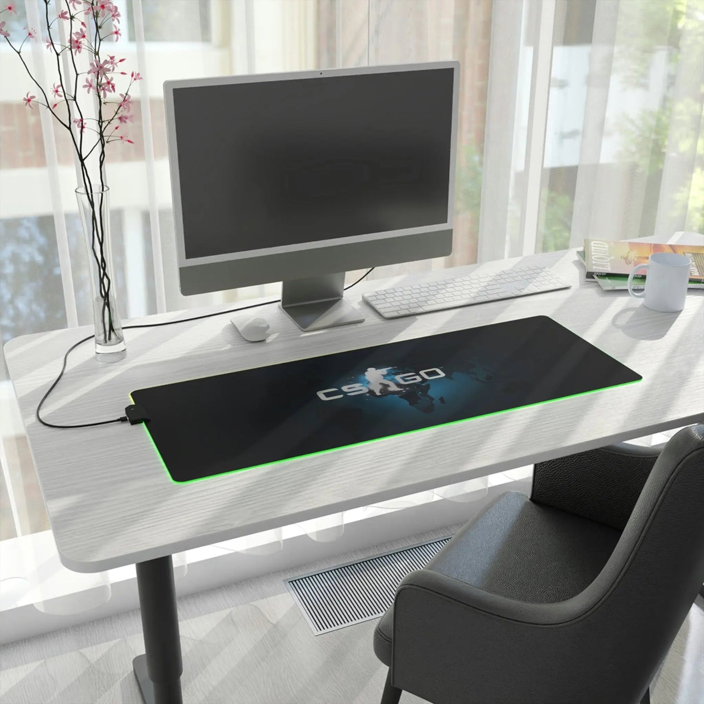 LED Gaming Desk Pad - Aurora Glide RGB Desk Mat with Precision Mouse Tracking