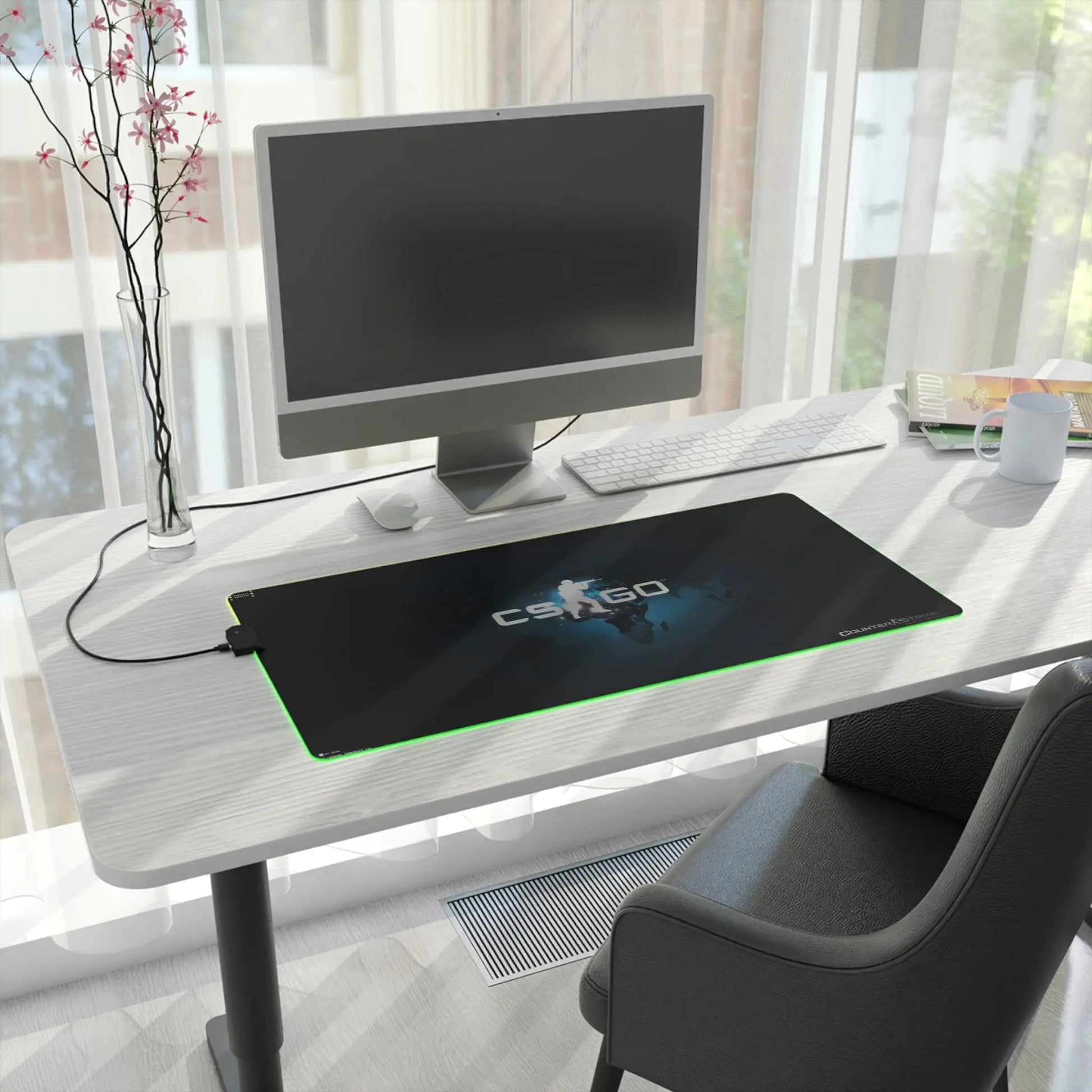 LED Gaming Desk Pad - Aurora Glide RGB Desk Mat with Precision Mouse Tracking