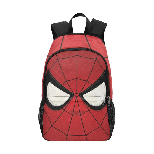 Fabric Backpack With Side Mesh Pockets - Durable Polyester Bag, Adjustable Straps Black ONE SIZE Backpack