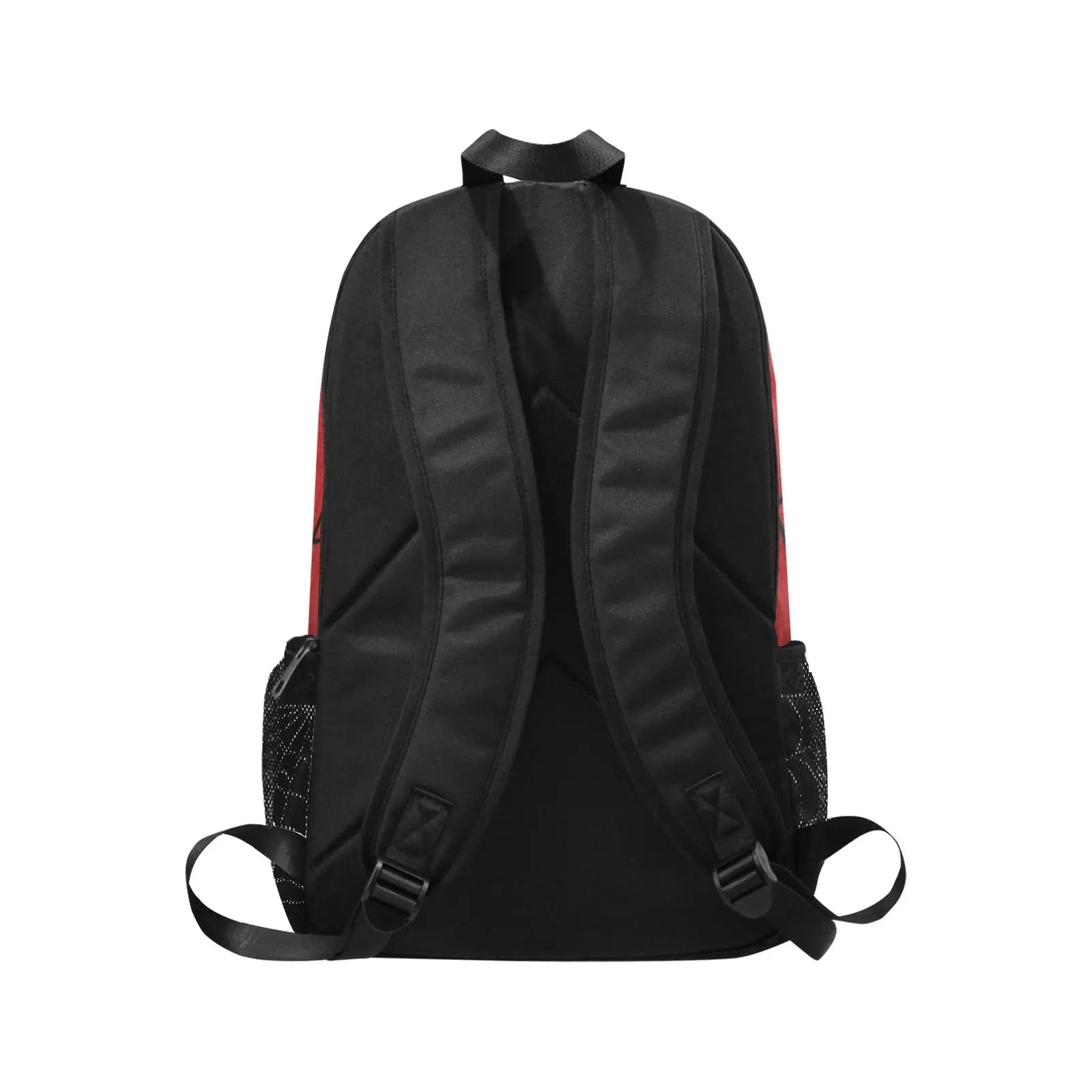 Fabric Backpack With Side Mesh Pockets - Durable Polyester Bag, Adjustable Straps Backpack