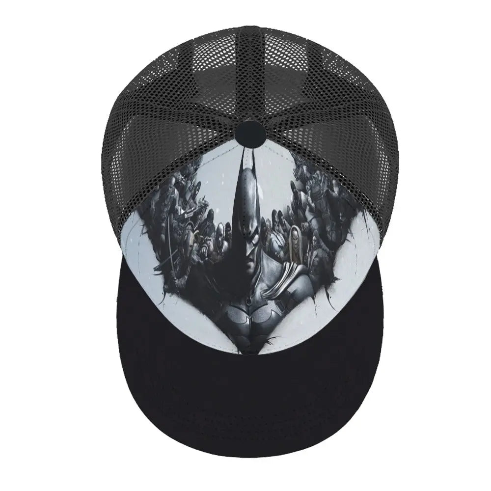 Batman Baseball Cap Flat Rear Hollow GOTHAM - Inspired Batman Baseball Cap - Flat Rear Design with Hollow Detail - Gapo Goods - Accessories