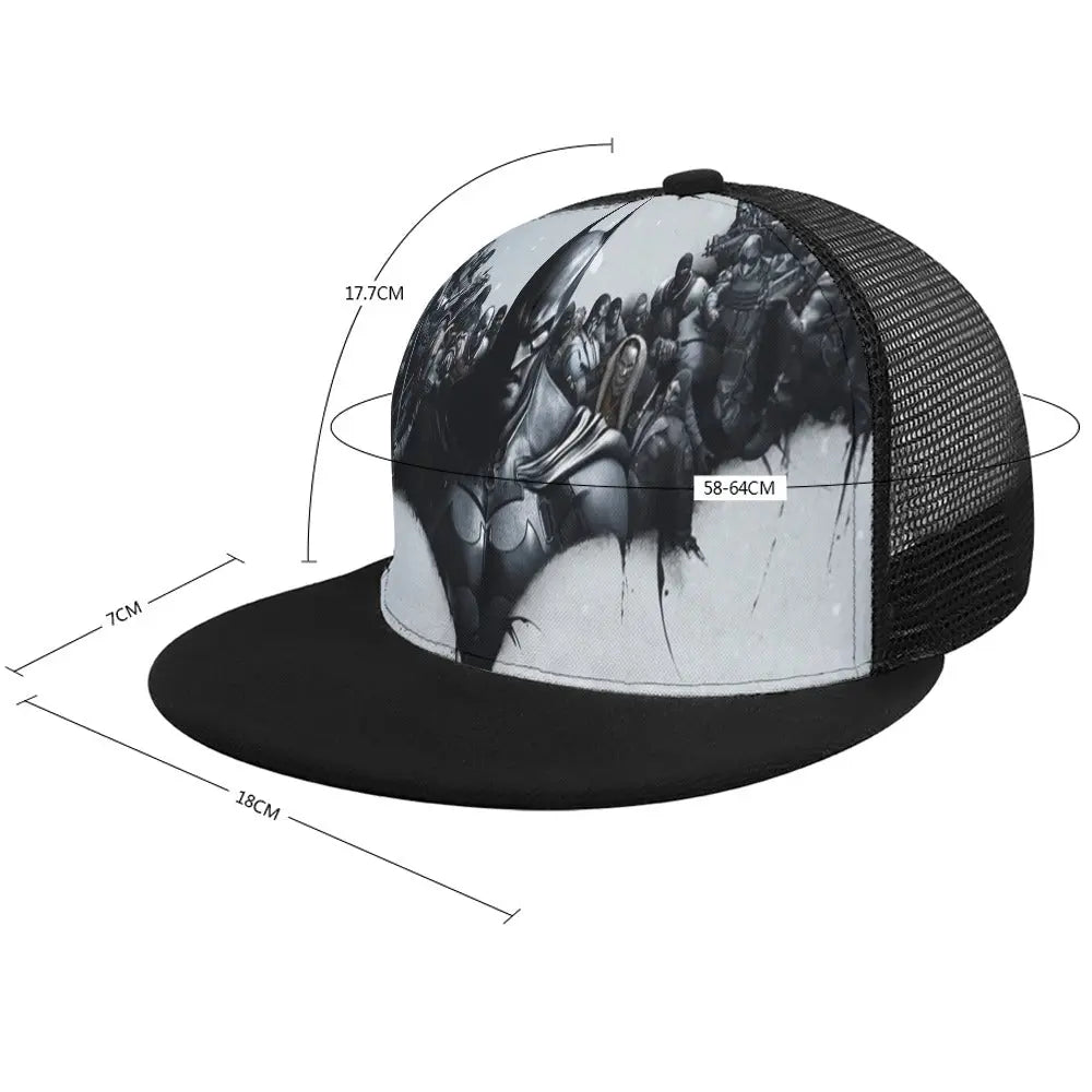 Batman Baseball Cap Flat Rear Hollow GOTHAM - Inspired Batman Baseball Cap - Flat Rear Design with Hollow Detail - Gapo Goods - Accessories