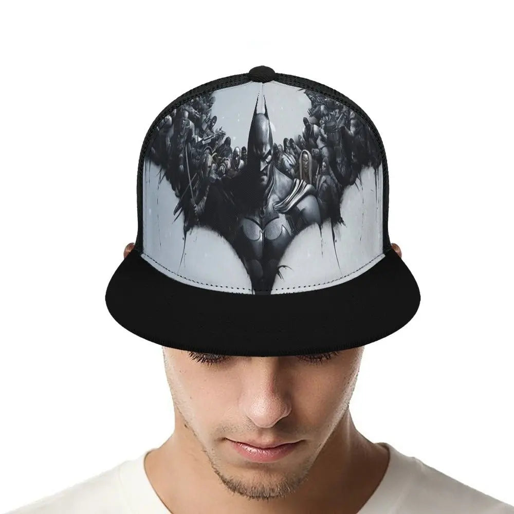 Batman Baseball Cap Flat Rear Hollow GOTHAM - Inspired Batman Baseball Cap - Flat Rear Design with Hollow Detail - Gapo Goods - Accessories
