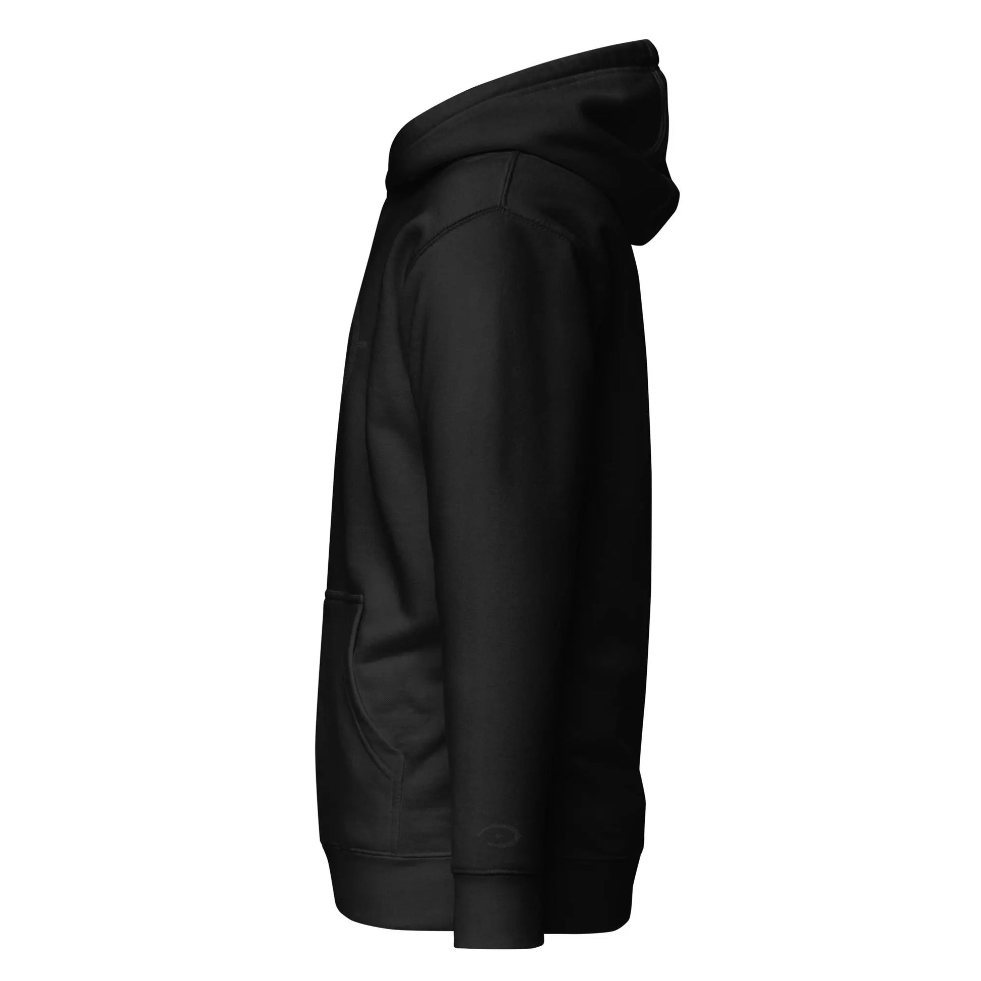 Embroidered Unisex Hoodie - Black Hoodie With Pouch Pocket | Soft Cotton Blend
