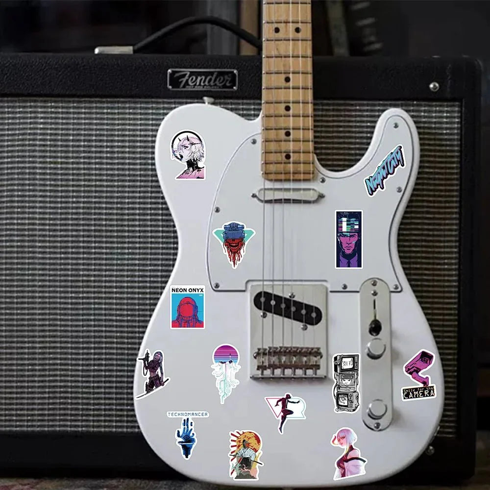 Cyberpunk Stickers – Cartoon Sticker Pack With Durable Vinyl & Vibrant Art Stickers