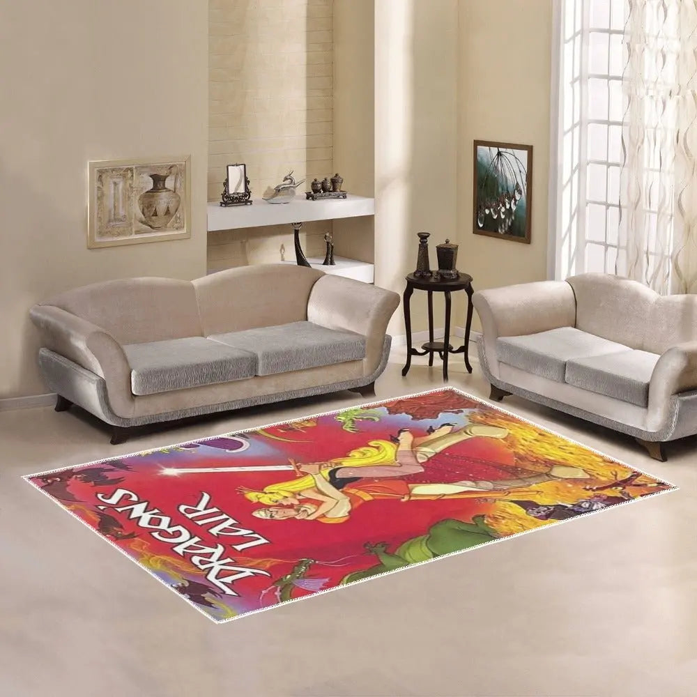 Arcade Game Rug β Classic Retro Game Carpet with Non Slip Backing, 84x60 Inches Home Decor