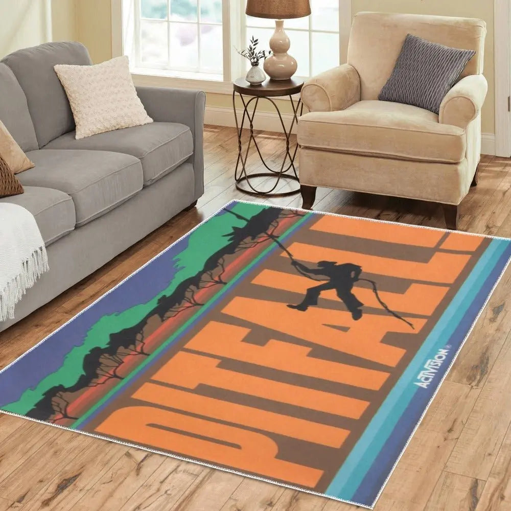 Arcade Game Rug β Classic Retro Game Carpet with Non Slip Backing, 84x60 Inches Home Decor