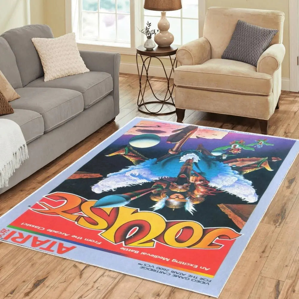 Arcade Game Rug β Classic Retro Game Carpet with Non Slip Backing, 84x60 Inches Home Decor