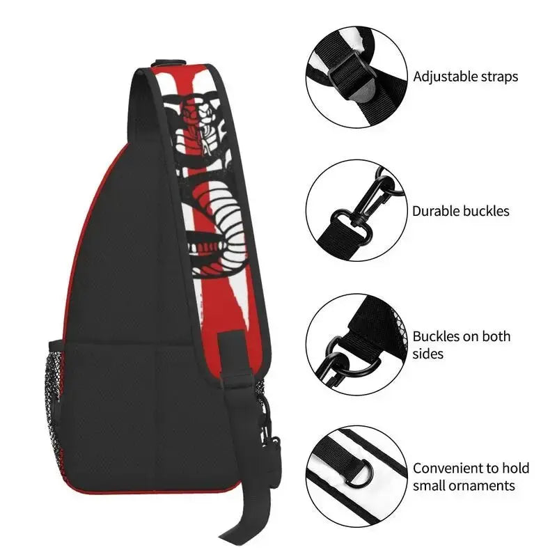 Cobra Kai Sling Crossbody Backpack Men Custom The Karate Kid Shoulder Chest Bag for Traveling Daypack - Gapo Goods -