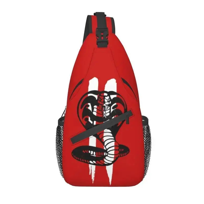 Cobra Kai Sling Crossbody Backpack Men Custom The Karate Kid Shoulder Chest Bag for Traveling Daypack - Gapo Goods -