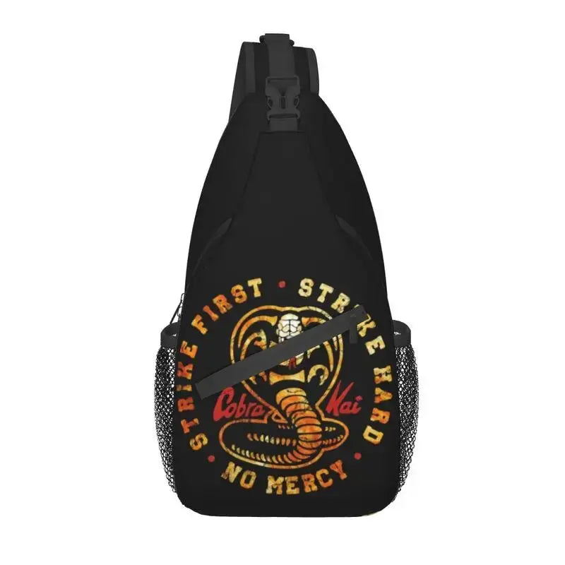 Cobra Kai Sling Crossbody Backpack Men Custom The Karate Kid Shoulder Chest Bag for Traveling Daypack - Gapo Goods -