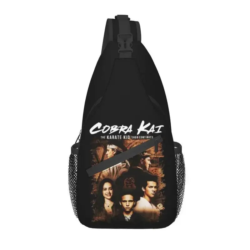 Cobra Kai Sling Crossbody Backpack Men Custom The Karate Kid Shoulder Chest Bag for Traveling Daypack - Gapo Goods -