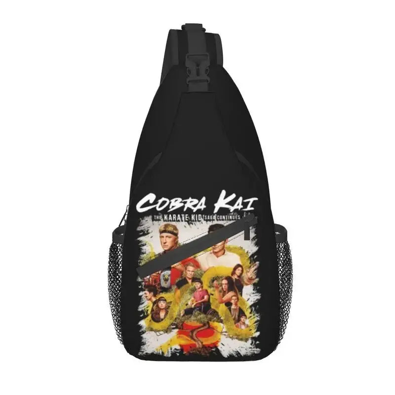 Cobra Kai Sling Crossbody Backpack Men Custom The Karate Kid Shoulder Chest Bag for Traveling Daypack - Gapo Goods -