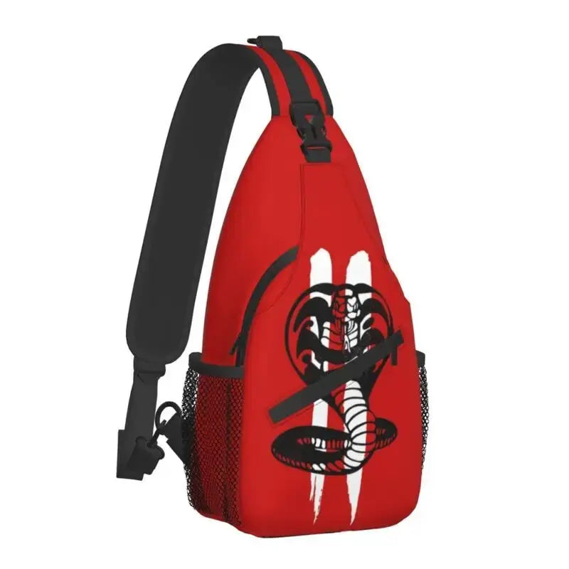 Cobra Kai Sling Crossbody Backpack Men Custom The Karate Kid Shoulder Chest Bag for Traveling Daypack - Gapo Goods -