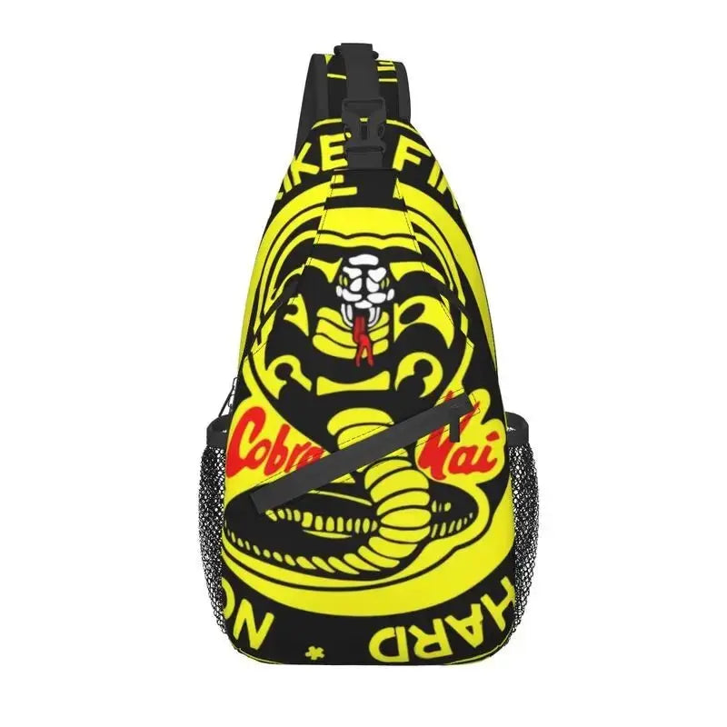 Cobra Kai Sling Crossbody Backpack Men Custom The Karate Kid Shoulder Chest Bag for Traveling Daypack - Gapo Goods -