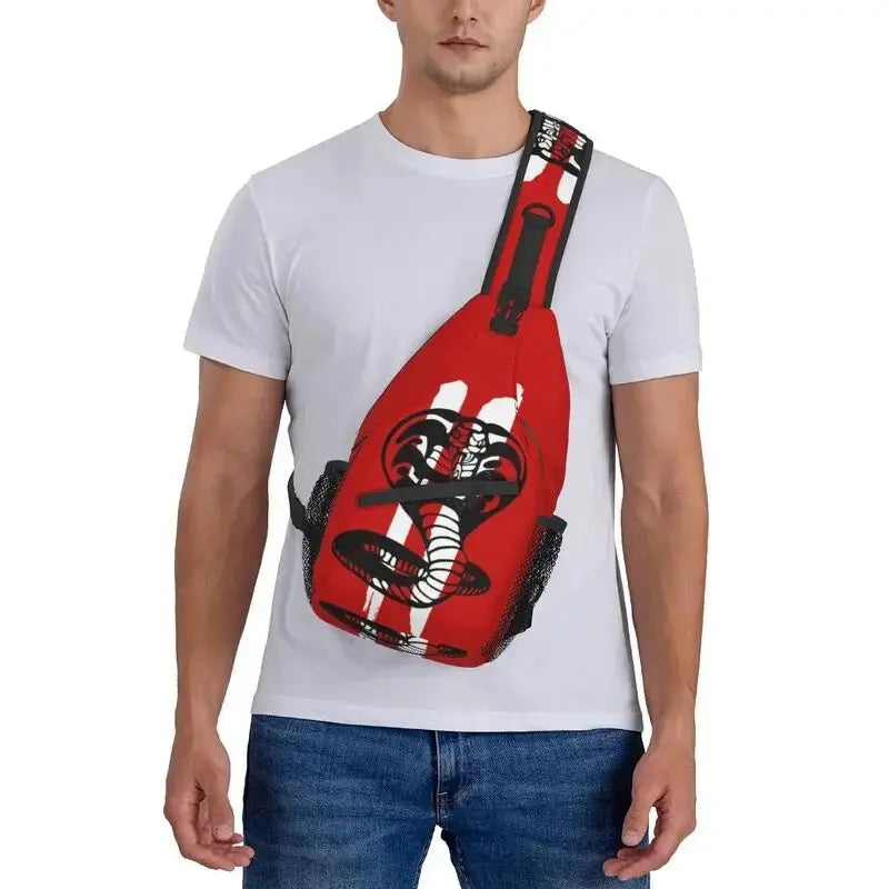 Cobra Kai Sling Crossbody Backpack Men Custom The Karate Kid Shoulder Chest Bag for Traveling Daypack - Gapo Goods -