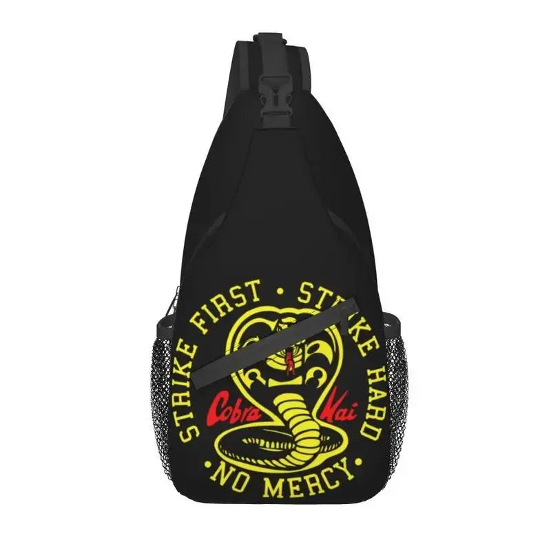 Cobra Kai Sling Crossbody Backpack Men Custom The Karate Kid Shoulder Chest Bag for Traveling Daypack - Gapo Goods -