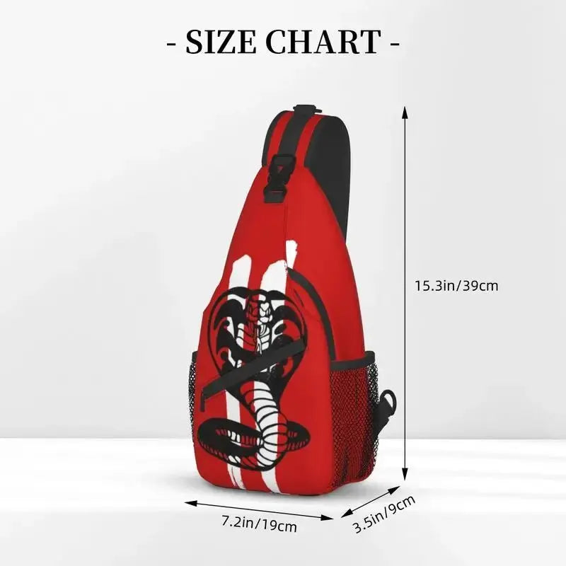 Cobra Kai Sling Crossbody Backpack Men Custom The Karate Kid Shoulder Chest Bag for Traveling Daypack - Gapo Goods -