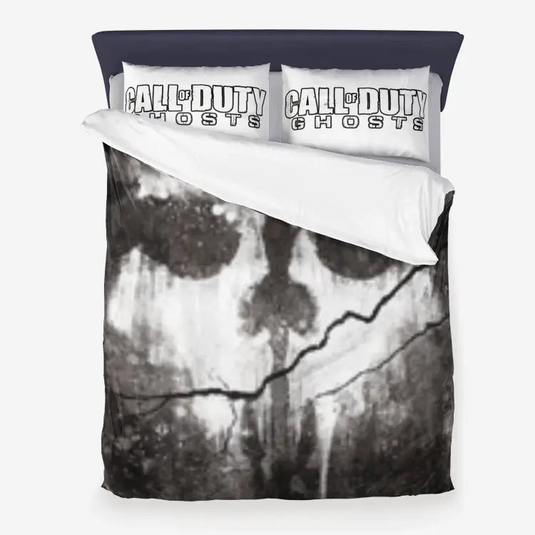Microfiber Duvet Cover - Call Of Duty Ghosts Bedding Set | Soft Breathable Polyester White