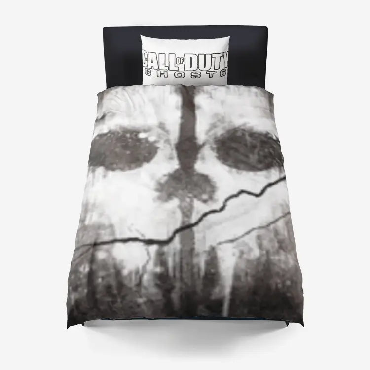 Microfiber Duvet Cover - Call Of Duty Ghosts Bedding Set | Soft Breathable Polyester White