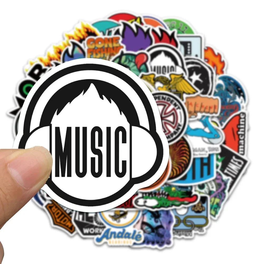 Skateboard Fashion Stickers - Cool Vinyl Decals | Personalized Skate Gear Accessories Paper products