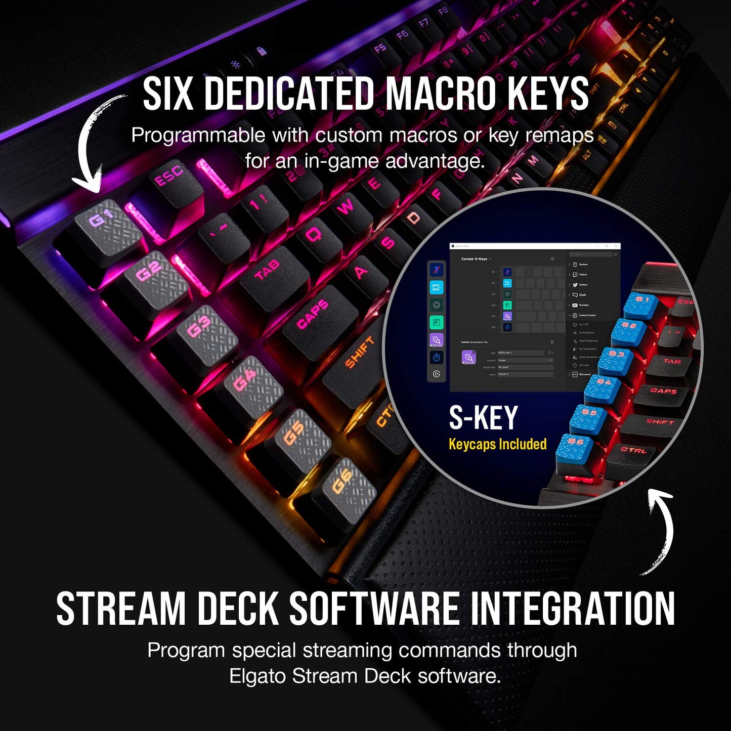 Corsair K95 RGB PLATINUM XT Mechanical Wired Gaming Keyboard - Cherry MX Speed Switches - PBT Double - Shot Keycaps - iCUE Compatible - QWERTY NA Layout - Black - Gapo Goods -