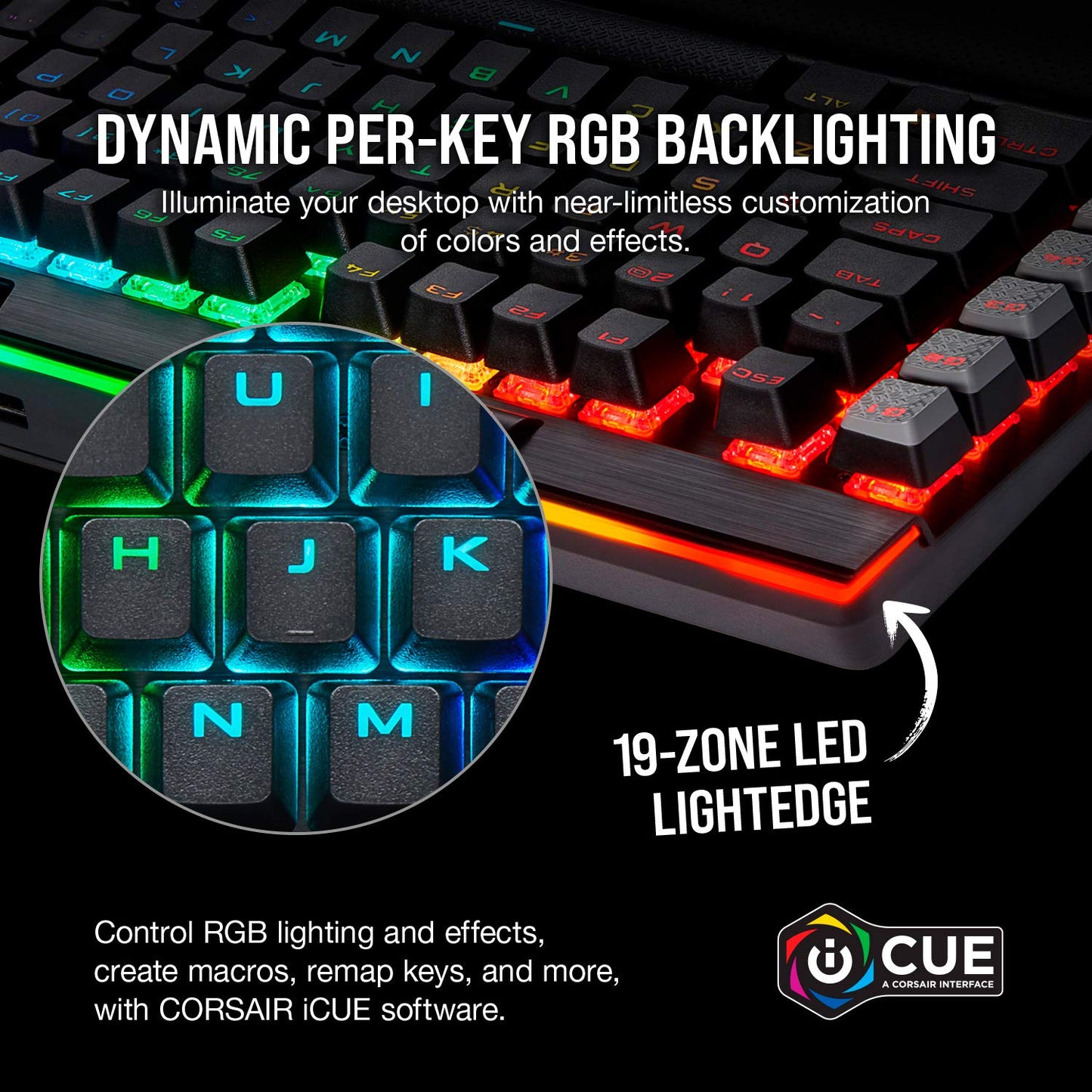 Corsair K95 RGB PLATINUM XT Mechanical Wired Gaming Keyboard - Cherry MX Speed Switches - PBT Double - Shot Keycaps - iCUE Compatible - QWERTY NA Layout - Black - Gapo Goods -