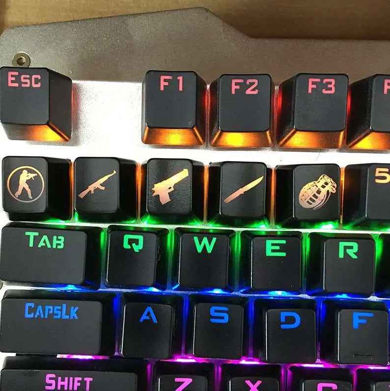 CSGO Keycap Set - Custom Mechanical Keyboard Keycaps for Gaming Setup Default Title