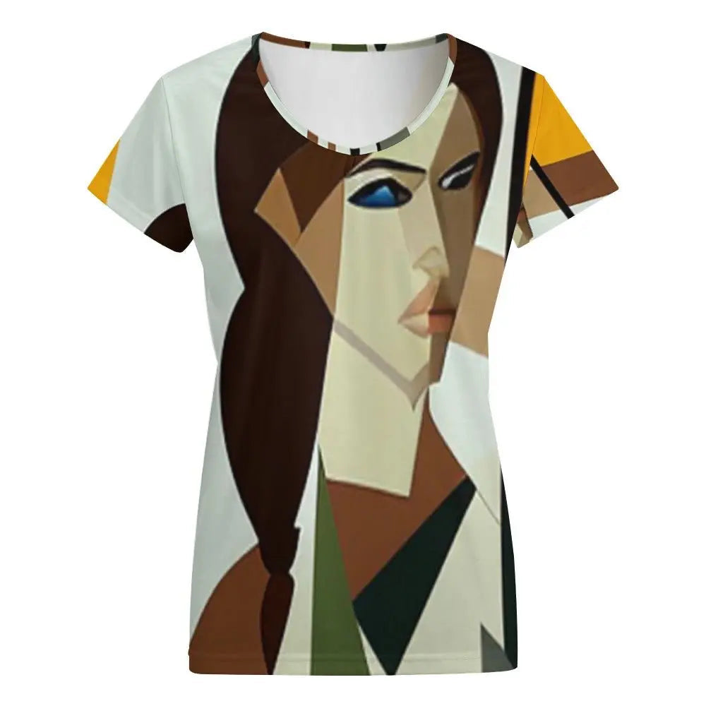 Croft inspired V - neck short sleeve T - shirt - Gapo Goods -