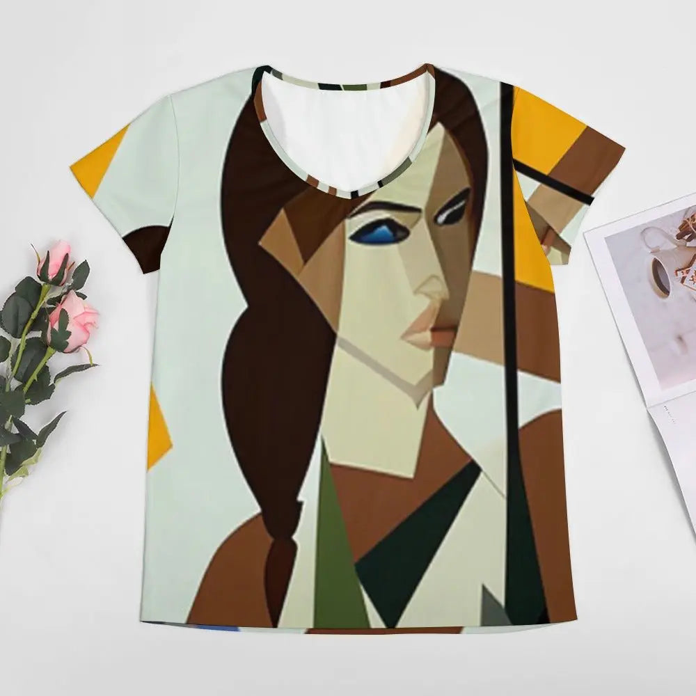 Croft inspired V - neck short sleeve T - shirt - Gapo Goods -