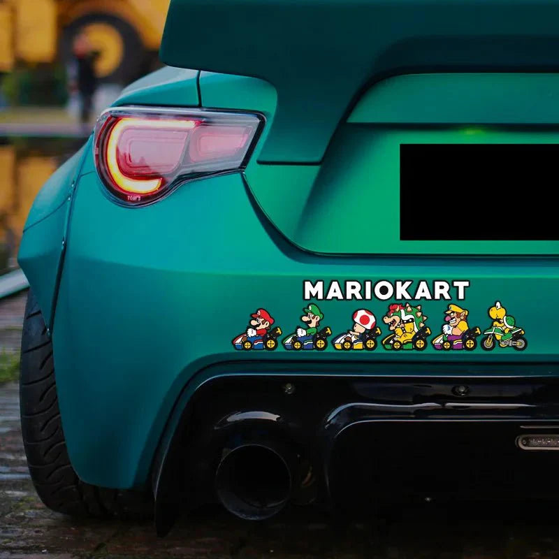 Super Mario Kart Stickers – Colorful Vinyl Laptop Decals | Cute Gaming Decals Paper products