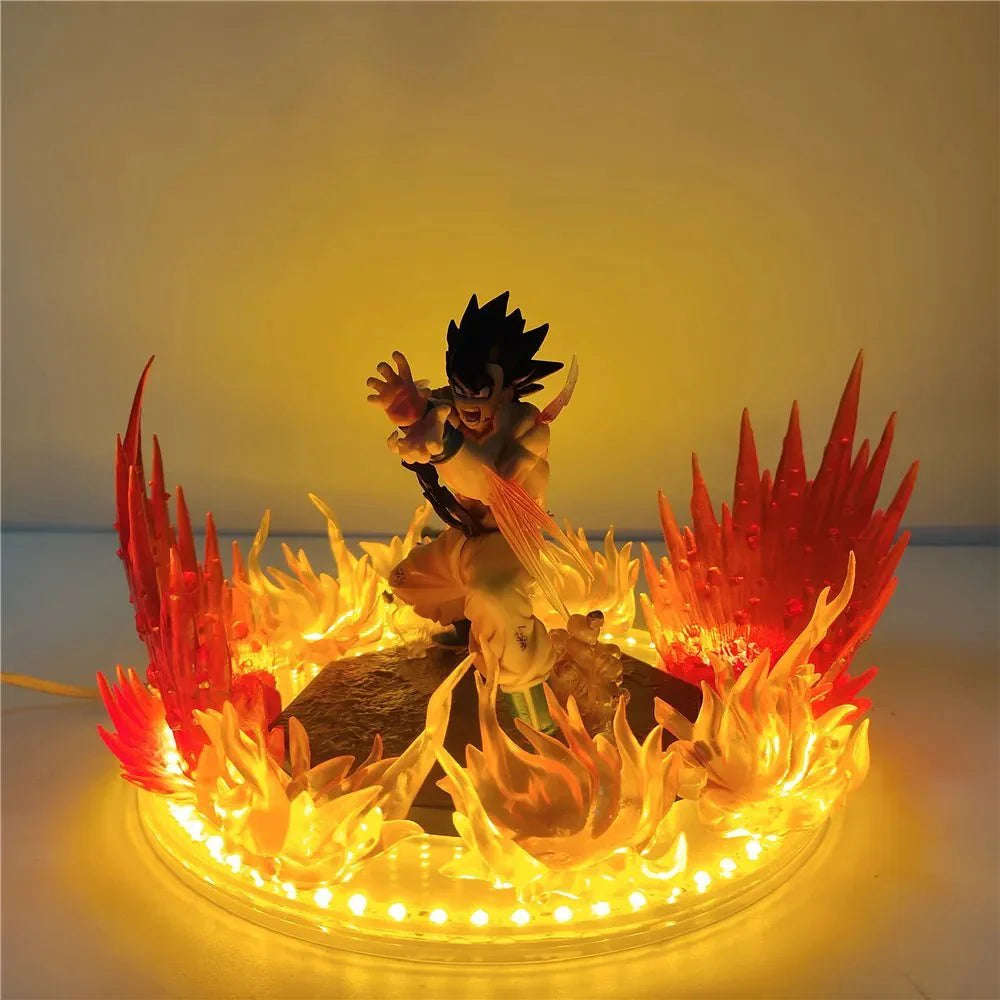 Dragon Ball Z's Son Goku Kamehameha Anime Figure, featuring a GK Super Saiyan with LED Light - Gapo Goods -