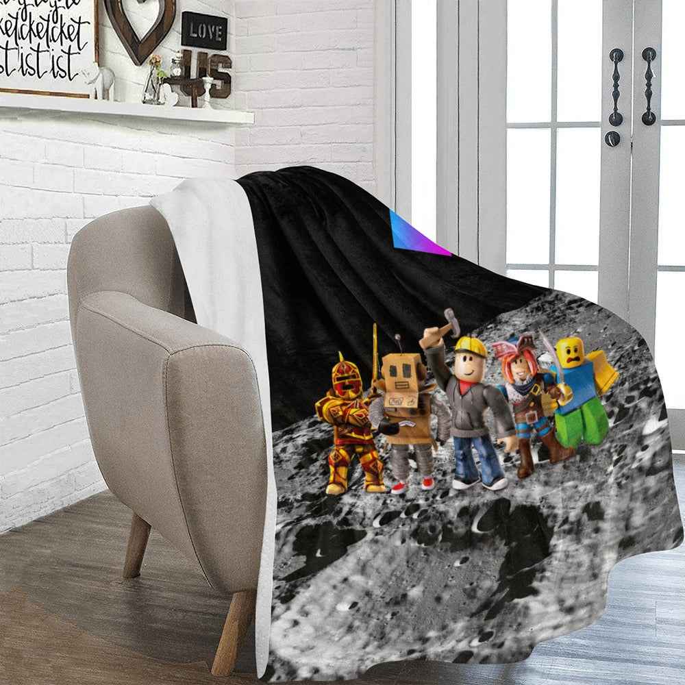 Ultra Soft Fleece Blanket – Plush Polyester Roblox Cozy Gamer Throw 54x70 Blanket