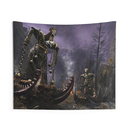 Elden Ring Wall Tapestry – Chain Blade Tapestry with Durable Hemmed Edges 60" × 50" Home Decor