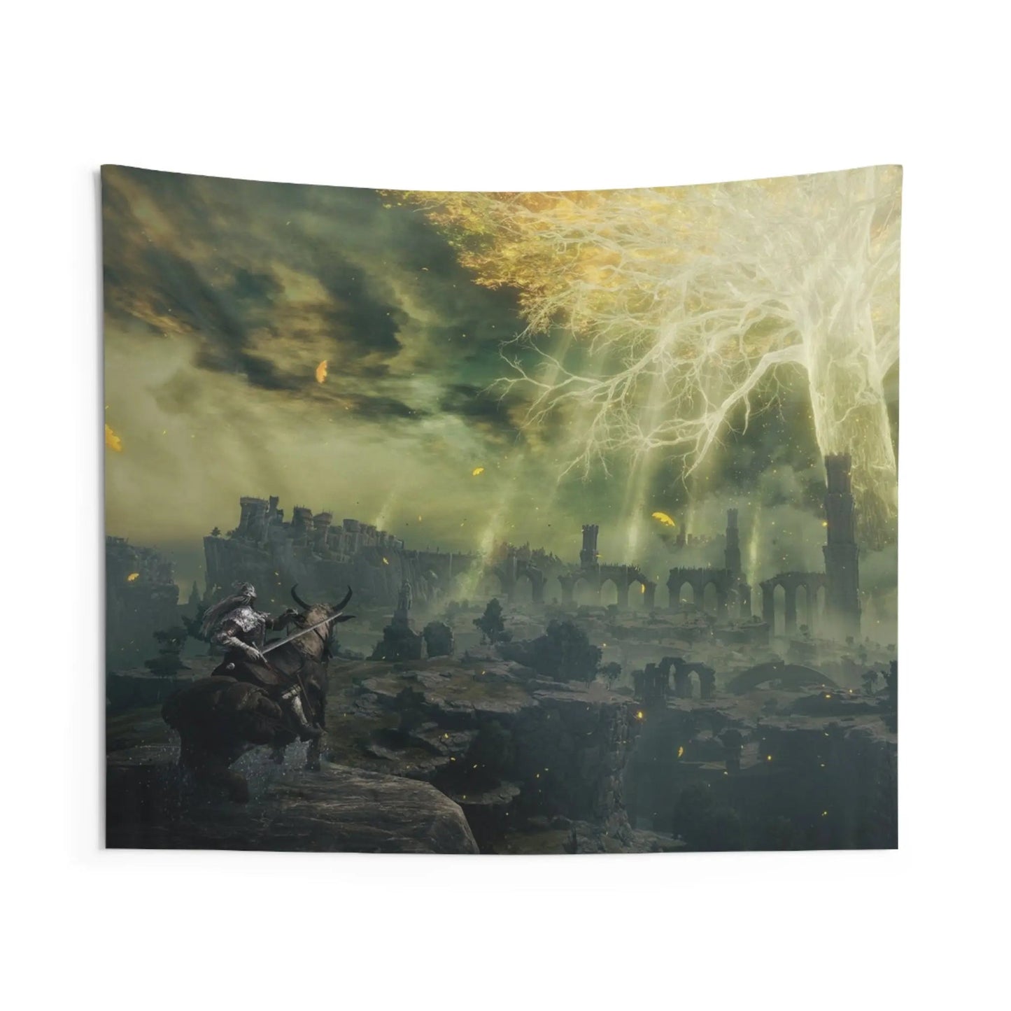 Elden Ring Wall Tapestry – Erdtree Design Indoor Wall Tapestry for Gaming Room Decoration 60" × 50" Home Decor