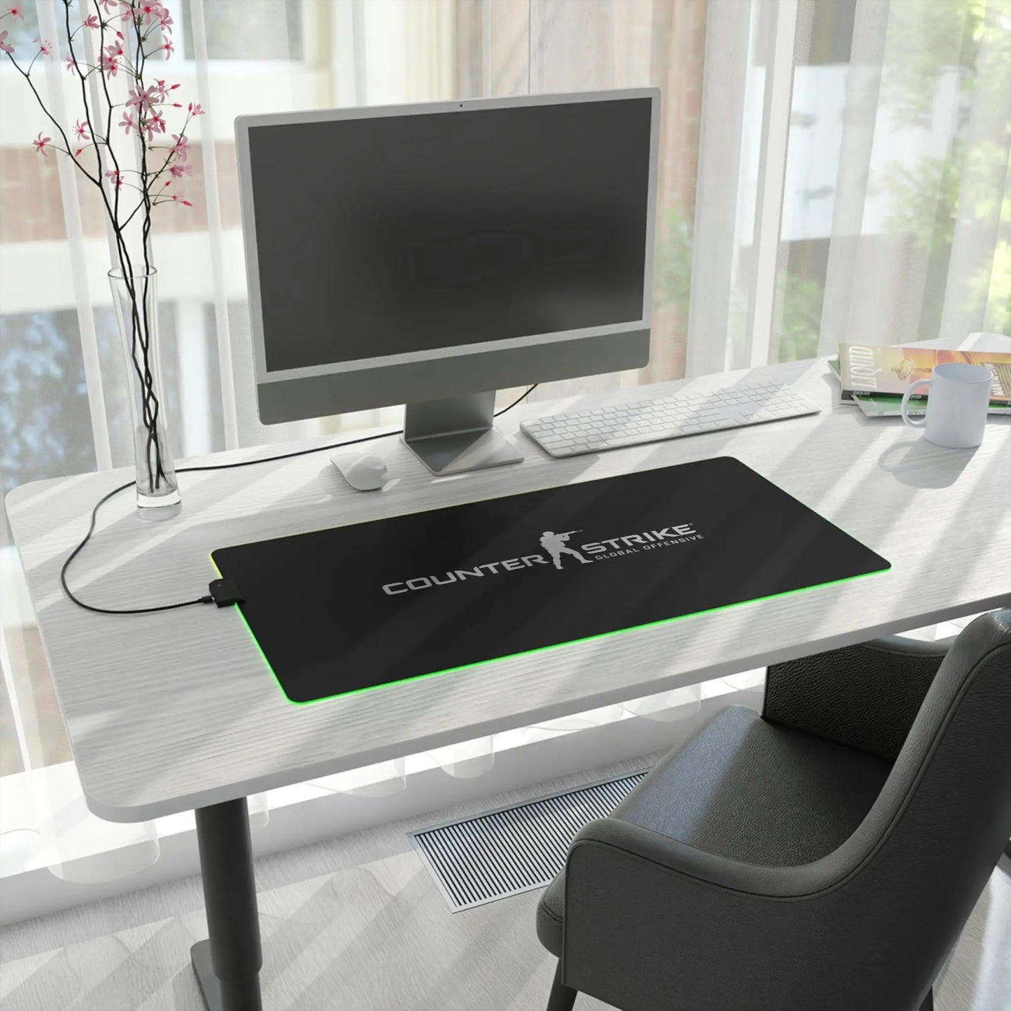 ElectroEdge: Backlit Gaming Mouse Mat - Gapo Goods - Home Decor